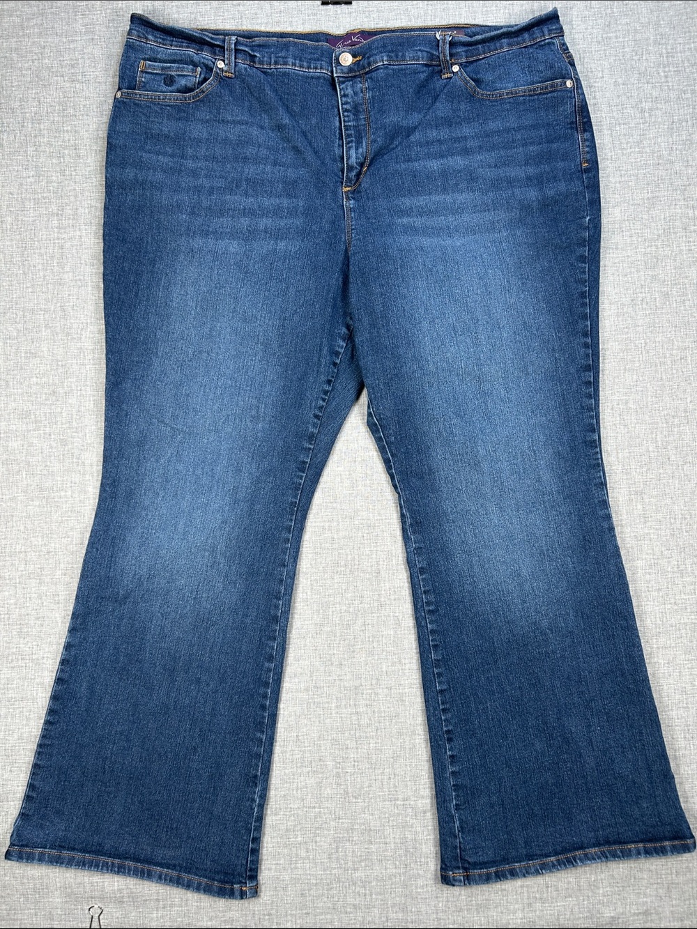 Gloria Vanderbilt Amanda Bootcut Jeans 22W Blue Stretch Plus Size